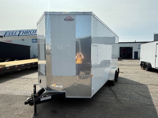 25 ROCK SOLID ENCLOSED CARGO Base in White — front three-quarter view
